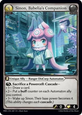 Sinon, Babelia's Companion — .asphodel/paradise