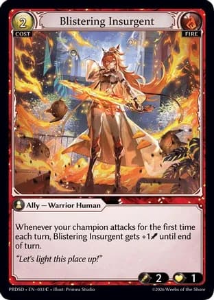 Blistering Insurgent — Grand Archive TCG card