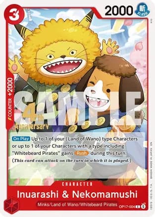 Inuarashi & Nekomamushi — The World's Strongest Warriors Release Event Cards