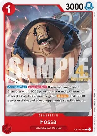 Fossa — The World's Strongest Warriors Release Event Cards
