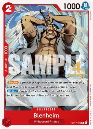 Blenheim — The World's Strongest Warriors Release Event Cards