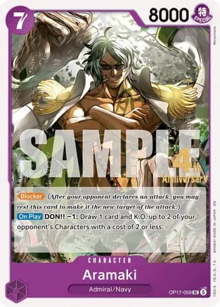 Aramaki — The World's Strongest Warriors Release Event Cards