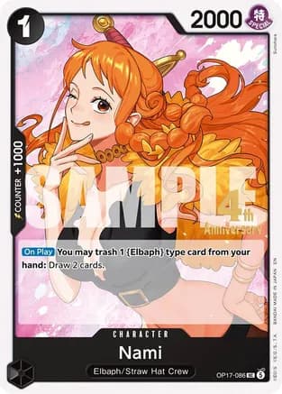 Nami (086) — The World's Strongest Warriors Release Event Cards