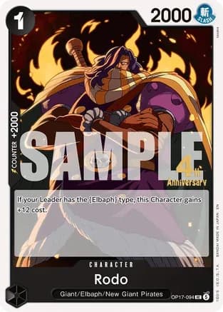Rodo — The World's Strongest Warriors Release Event Cards
