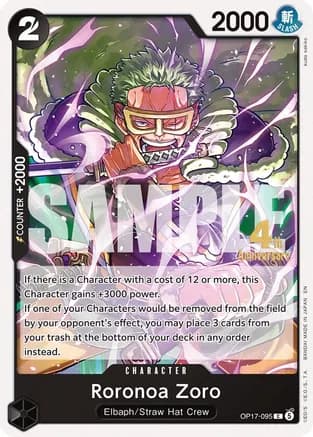 Roronoa Zoro (095) — The World's Strongest Warriors Release Event Cards