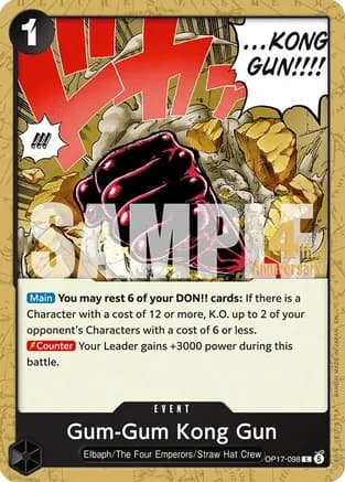 Gum-Gum Kong Gun — The World's Strongest Warriors Release Event Cards