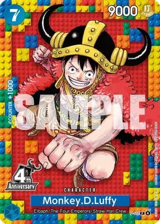 Monkey.D.Luffy (4th Anniversary) — One Piece Promotion Cards