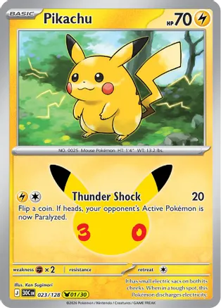 Pikachu - 023/128 — Pokémon TCG card