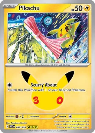 Pikachu - 032/128 — Pokémon TCG card