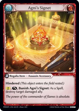Agni's Signet — .asphodel/paradise Draft Pack