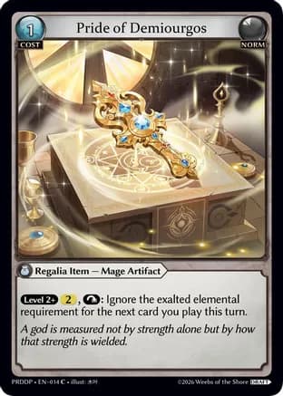 Pride of Demiourgos — .asphodel/paradise Draft Pack
