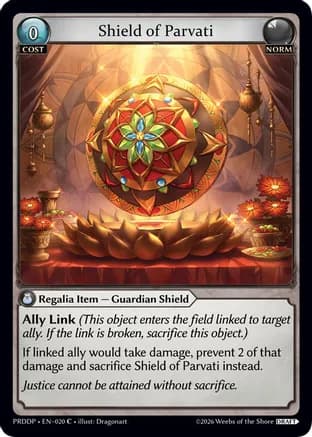Shield of Parvati — .asphodel/paradise Draft Pack
