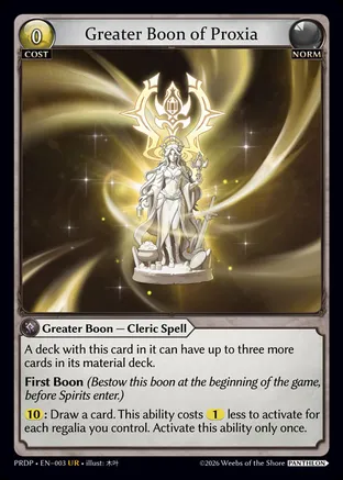 Greater Boon of Proxia — .asphodel/paradise: Pantheon