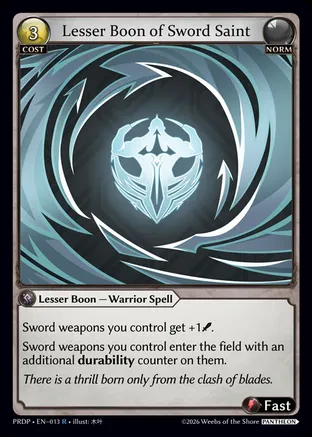 Lesser Boon of Sword Saint — .asphodel/paradise: Pantheon