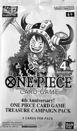 4th Anniversary One Piece Card Game Treasure Campaign Pack — One Piece Promotion Cards