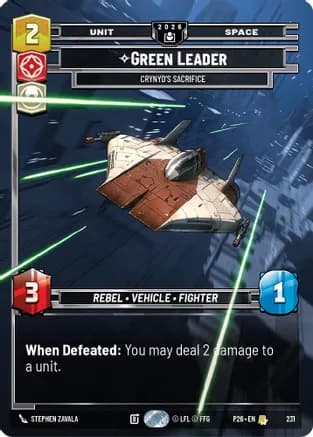 Green Leader - Crynyd's Sacrifice — Sector and Regional Promos: Season 2