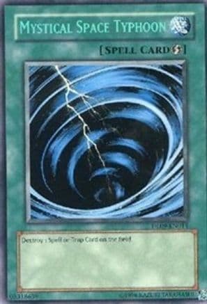 Mystical Space Typhoon (Blue) — Duelist League Promo