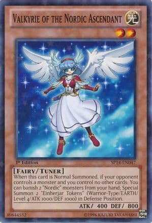 Valkyrie of the Nordic Ascendant (Starfoil) — Star Pack 2014 Yu-Gi-Oh! card by KAZUKI TAKAHASHI