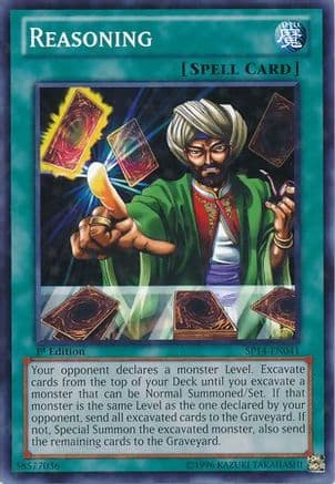 Reasoning (Starfoil) — Star Pack 2014 Yu-Gi-Oh! card by KAZUKI TAKAHASHI