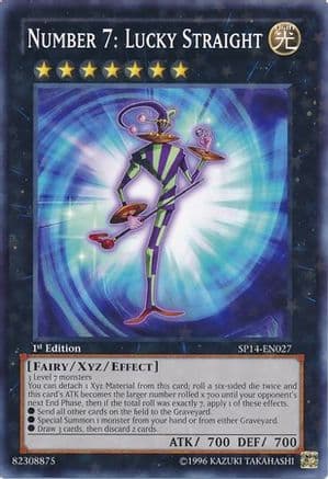 Number 7: Lucky Straight (Starfoil) — Yu-Gi-Oh! card