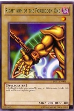 Right Arm of the Forbidden One (Green) — Duelist League Promo