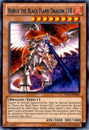 Horus the Black Flame Dragon LV8 (Blue) — Duelist League Promo