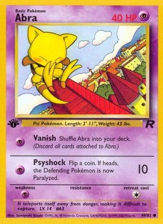 Abra — Team Rocket Pokémon TCG card by Sumiyoshi Kizuki