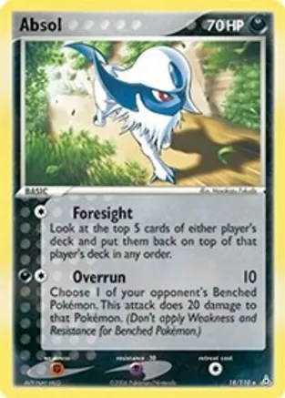 Absol — EX Holon Phantoms Pokémon TCG card by Masakazu Fukuda