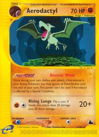 Aerodactyl — Skyridge Pokémon TCG card by Hajime Kusajima
