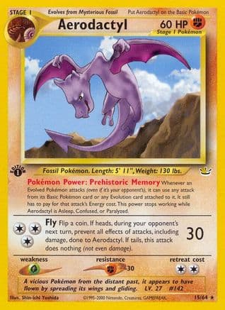 Aerodactyl — Neo Revelation Pokémon TCG card by Kouki Saitou