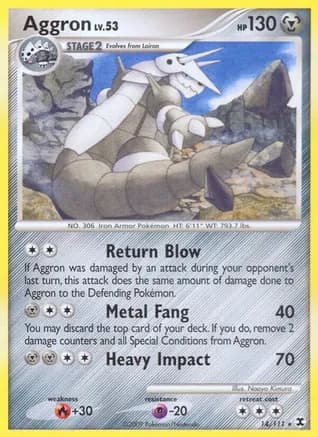 Aggron — Rising Rivals Pokémon TCG card by Naoyo Kimura