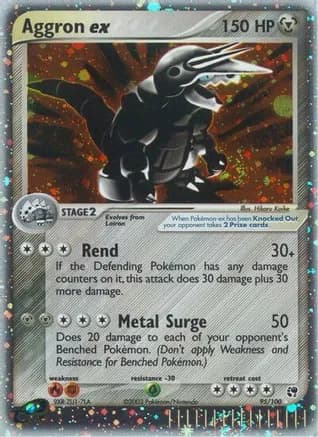 Aggron ex — EX Sandstorm Pokémon TCG card by Hikaru Koike