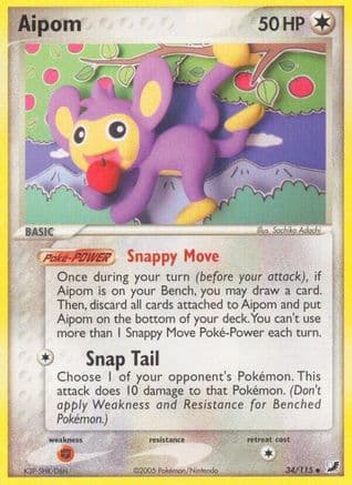 Aipom — EX Unseen Forces Pokémon TCG card by Sachiko Adachi