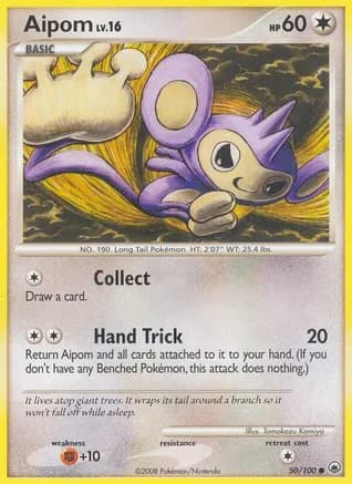Aipom (50) — Majestic Dawn Pokémon TCG card by Tomokazu Komiya