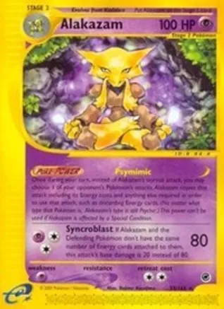 Alakazam (33) — Expedition Pokémon TCG card by Hajime Kusajima