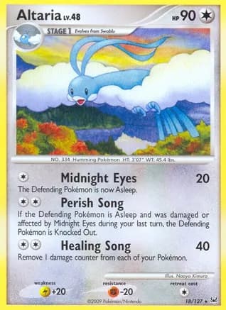 Altaria — Platinum Pokémon TCG card by Naoyo Kimura