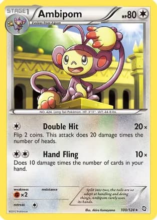 Ambipom — Dragons Exalted Pokémon TCG card by Akira Komayama