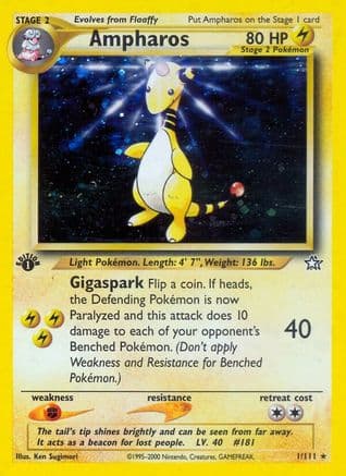 Ampharos — Neo Genesis Pokémon TCG card by Atsuko Nishida