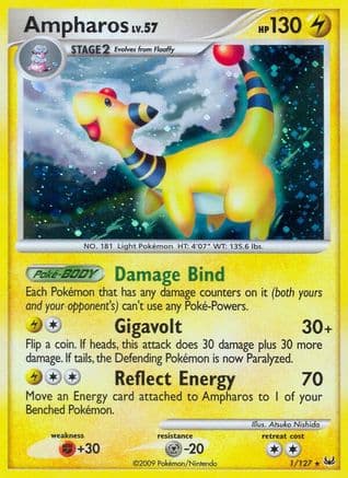 Ampharos — Platinum Pokémon TCG card by Atsuko Nishida