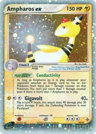 Ampharos ex — Dragon Pokémon TCG card by Ryo Ueda