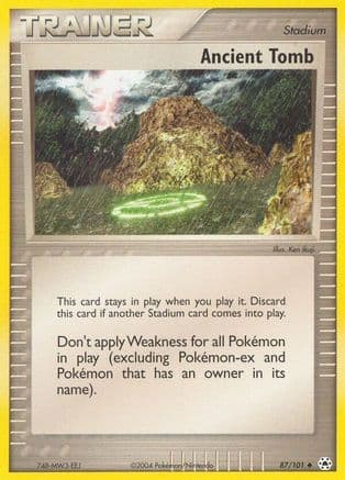 Ancient Tomb — EX Hidden Legends Pokémon TCG card by Ken Ikuji