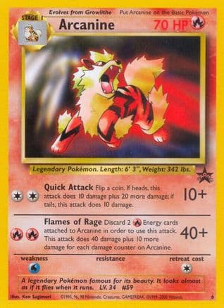 Arcanine — WoTC Promo Pokémon TCG card by MPC Film