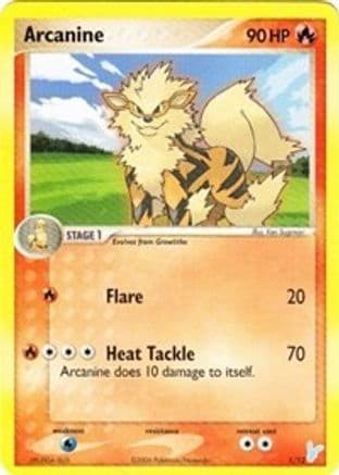 Arcanine — EX Trainer Kit 2: Plusle & Minun Pokémon TCG card by Naoki Saito