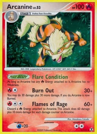Arcanine — Rising Rivals Pokémon TCG card by Naoki Saito