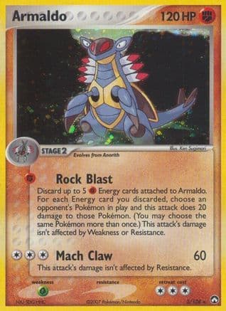 Armaldo — EX Power Keepers Pokémon TCG card by Ken Sugimori