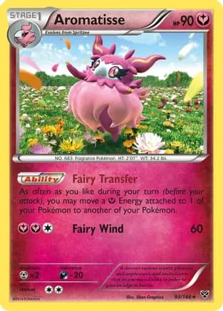 Aromatisse — XY Base Set Pokémon TCG card by 5ban Graphics