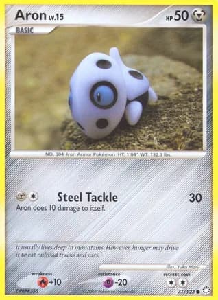 Aron — Mysterious Treasures Pokémon TCG card by Yuka Morii