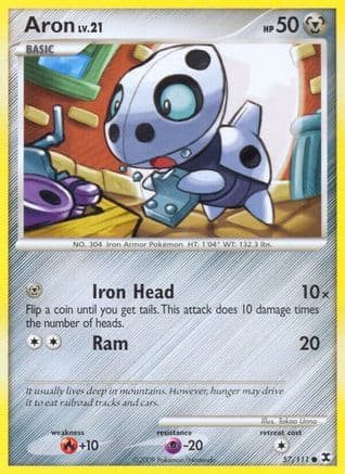 Aron — Rising Rivals Pokémon TCG card by Shigenori Negishi