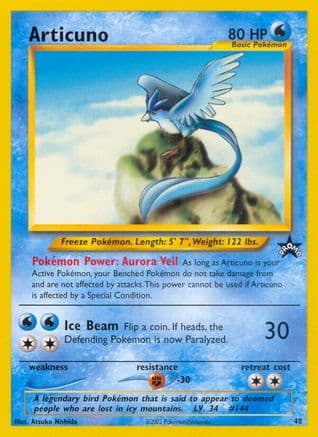 Articuno (48) — WoTC Promo Pokémon TCG card by Atsuko Nishida