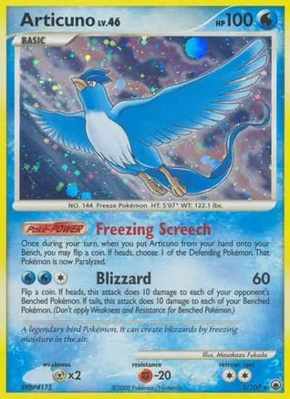 Articuno — Majestic Dawn Pokémon TCG card by Masakazu Fukuda